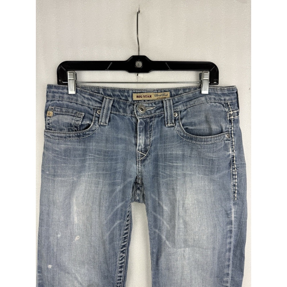 Big Star Sweet Boot Jeans Womens Size 29R Ultra Low Rise Medium Wash Denim Y2K